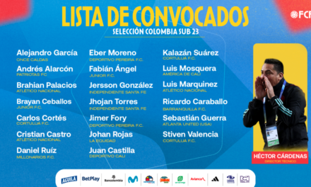 Daniel Ruiz convocado a la Selección Colombia Sub 23